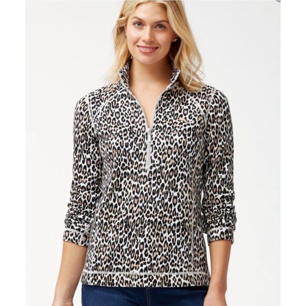 TOMMY BAHAMA Aruba Cat's Meow Quarter Zip Pullover, Sz S